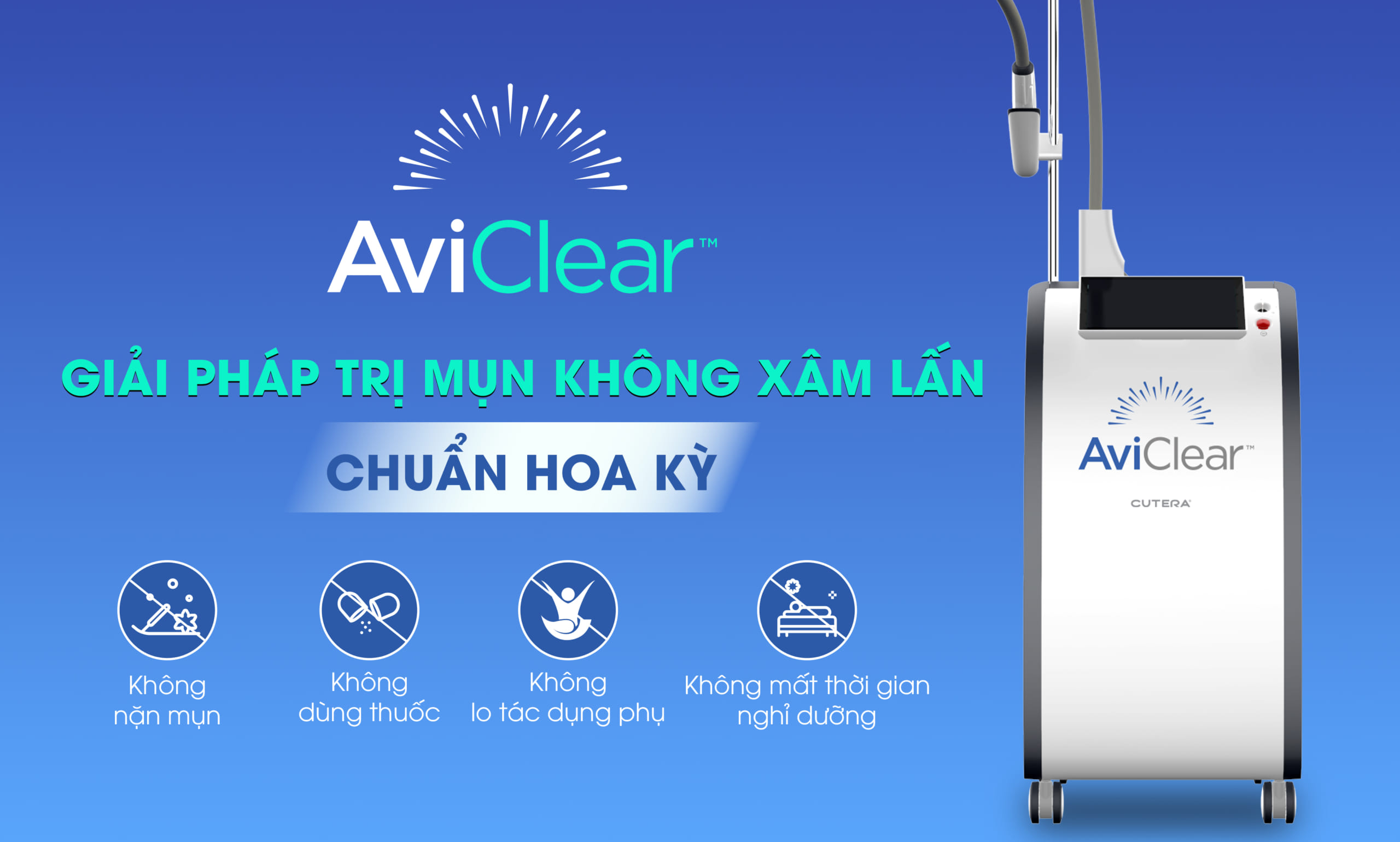 AviClear công nghệ điều trị mụn cao cấp từ Hoa Kỳ