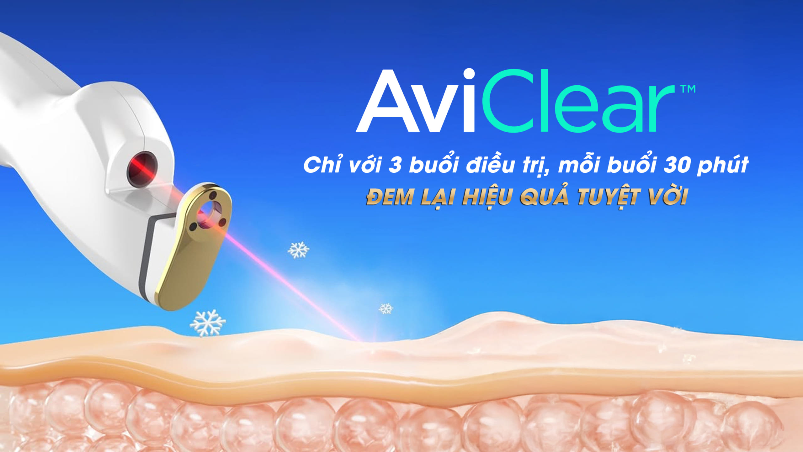Công nghệ AviClear đem đến hiệu quả điều trị mụn tuyệt vời